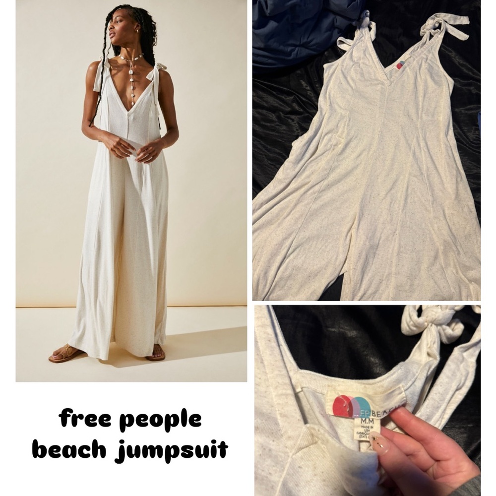 Free People Beach Alice Tie Strap Jumpsuit